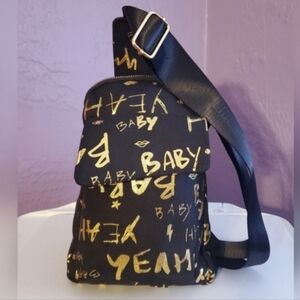 Black and Gold Sling Bag